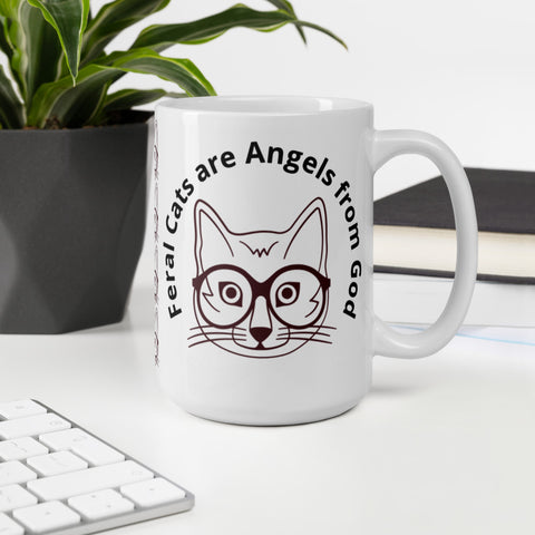 Feral Cats are Angels from God Kat Timpf Greg Gutfeld Mug, Great Gift for the Crazy Cat Lady in Your Life!